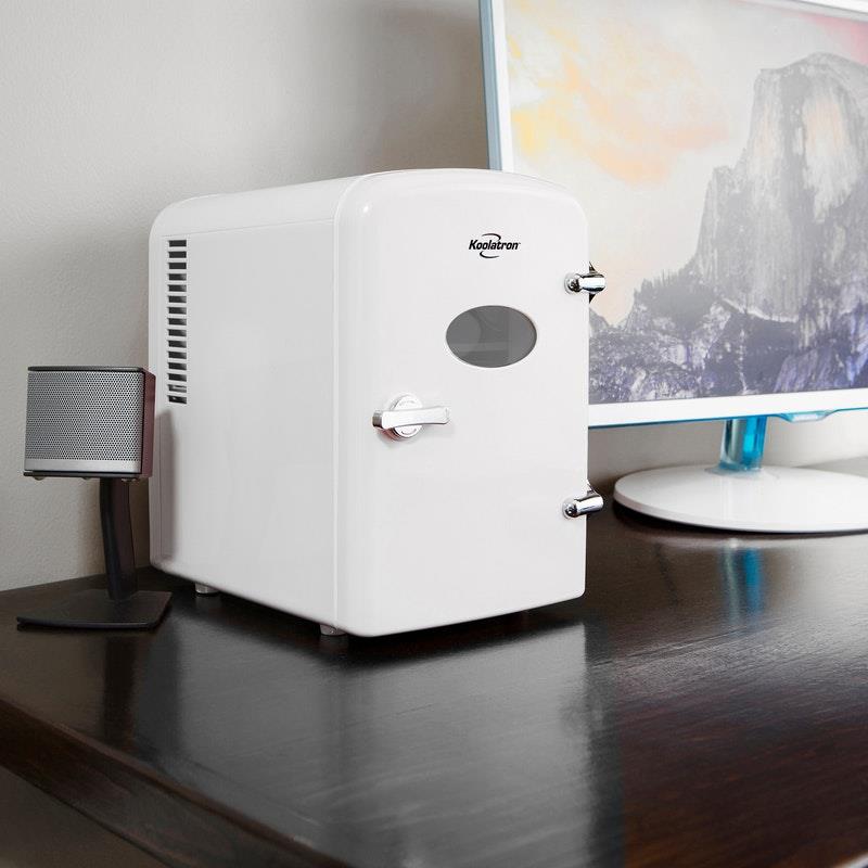 Koolatron Portable Mini Fridge White 4 Litre - Stylish & Versatile