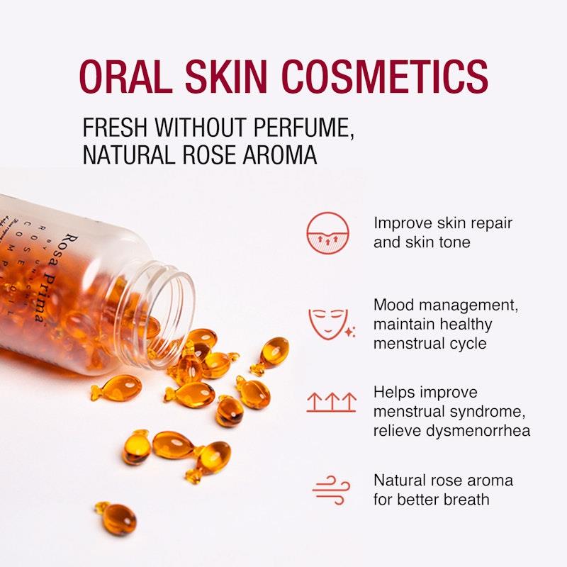 Unichi Rosa Prima Rose Oil Complex - 90 Softgels (3 Pack)