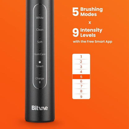 Bitvae S2 Electric Toothbrush 4 Pack - 2x Black & 2x White