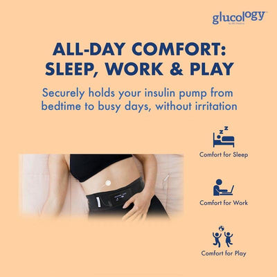 Glucology Insulin Pump Belt - XL, Beige