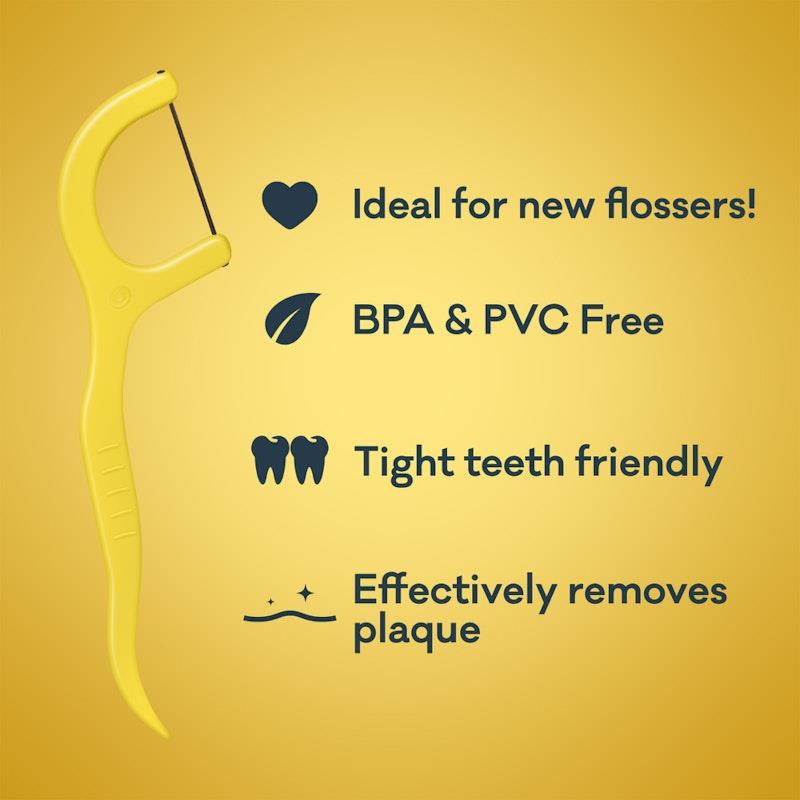 Grin Ultra Clean Adults Floss Picks 80-Pack Bag x3 Bundle