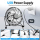 Living Today 360 Degree Tilt Adjustable USB Portable Mini Desk Fan - 1 Unit – view 4 - Auzzistore