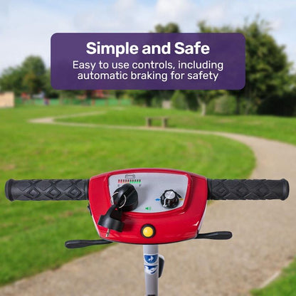 Equipmed Ultra-Lightweight Folding Electric Mobility Scooter - Red-Auzzi Store