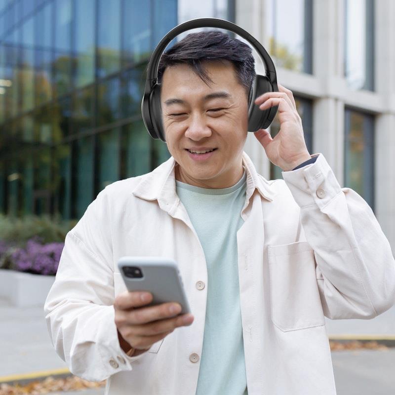 Laser ANC Bluetooth Headphones - 20hr Battery Life in Black-Auzzi Store