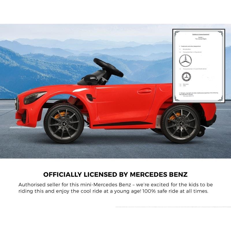 Mercedes-Benz Kids Ride On Car AMG GTR - Licensed Electric Toy Gift (12V Red)-Auzzi Store