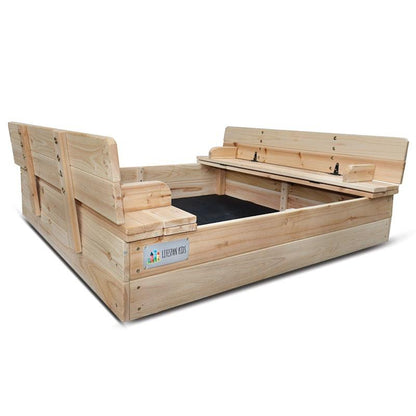 Lifespan Kids Strongbox Square Sandpit - Fun Outdoor Play for Kids