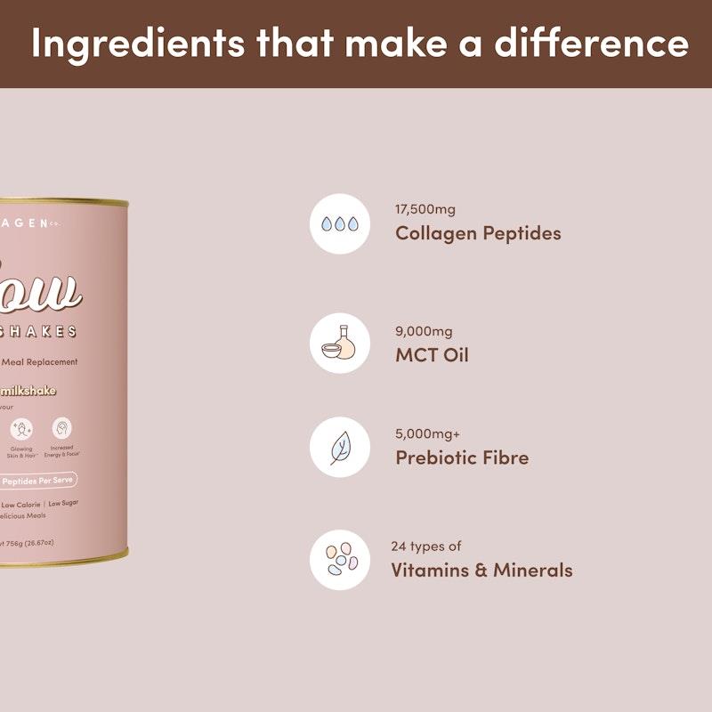 The Collagen Co Chocolate Milkshake Collagen Meal Replacement 756g - Indulgent Wellness Shake