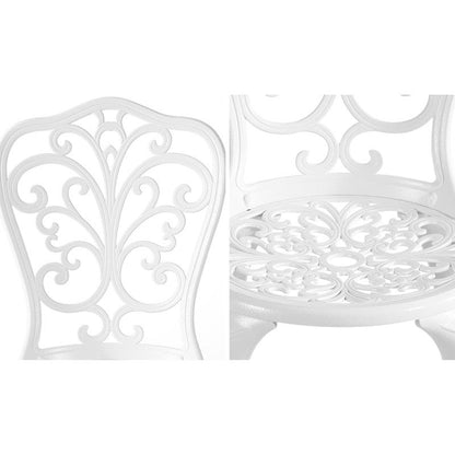 Livsip 3-Piece Outdoor Bistro Set - Elegant White Patio Dining Chairs & Table