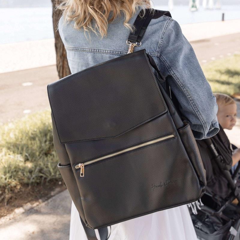 Hannah & Henry Classic Nappy Bag Backpack - Black