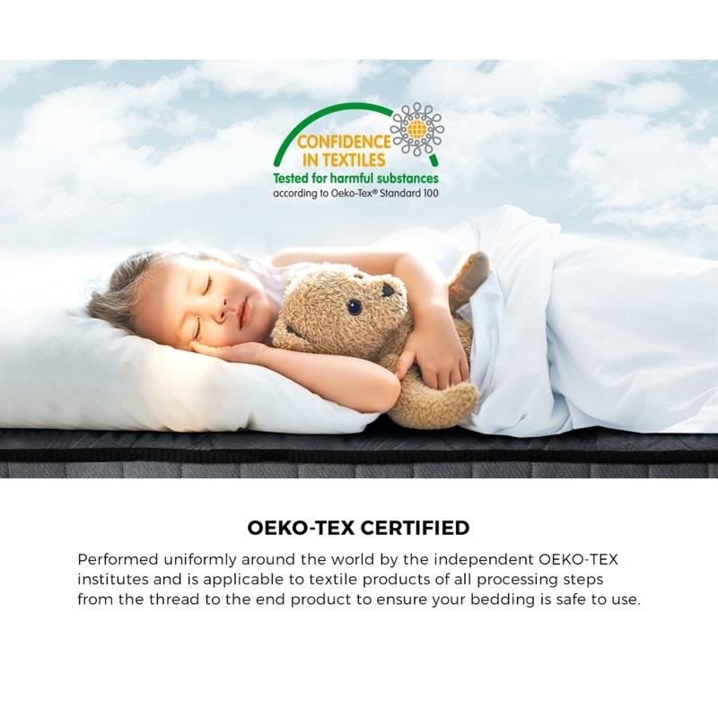 Bedra Bedding 3D Mesh Fabric Mattress - Firm Foam Spring 22cm 7-Zone Single