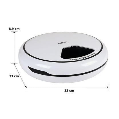 Lentek 5 Meal Automatic Pet Feeder with Voice Message White - Smart Feeding Solution