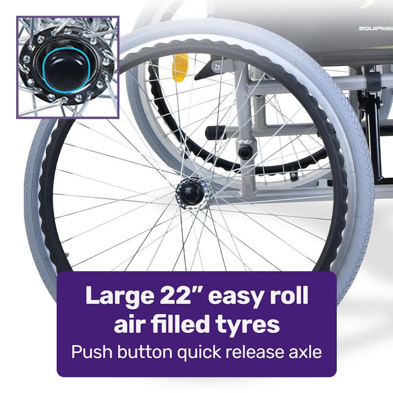 Equipmed Kids Premium Paediatric Wheelchair - Lightweight Aluminium Green-Auzzi Store