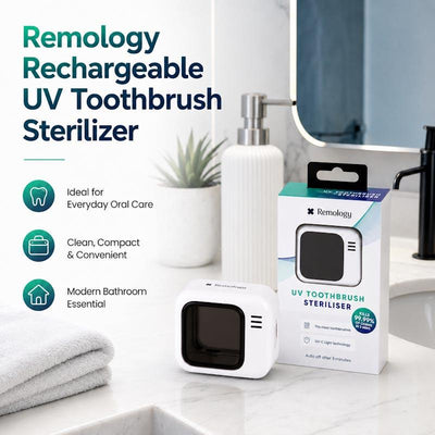 Remology Rechargeable UV Toothbrush Sterilizer Pack