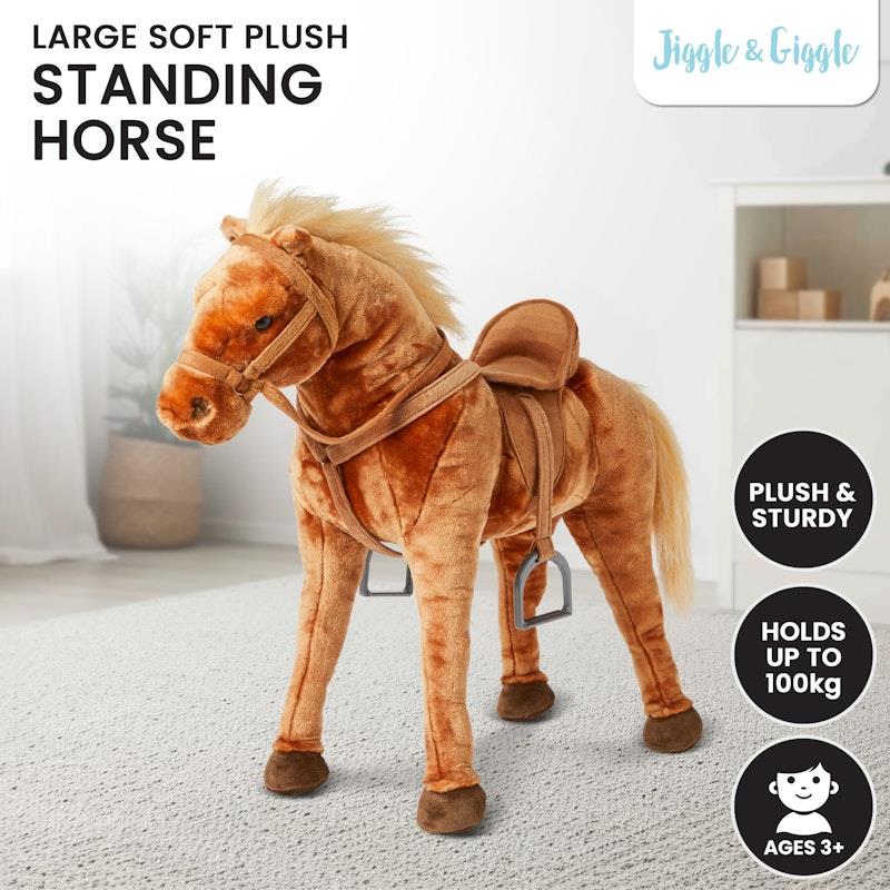 Jiggle & Giggle Large Standing Soft Plush Toy Horse - 1 Piece