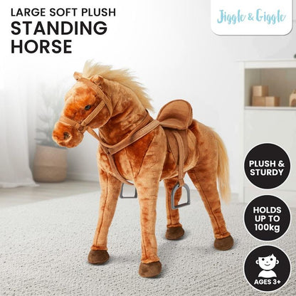 Jiggle & Giggle Large Standing Soft Plush Toy Horse - 1 Piece