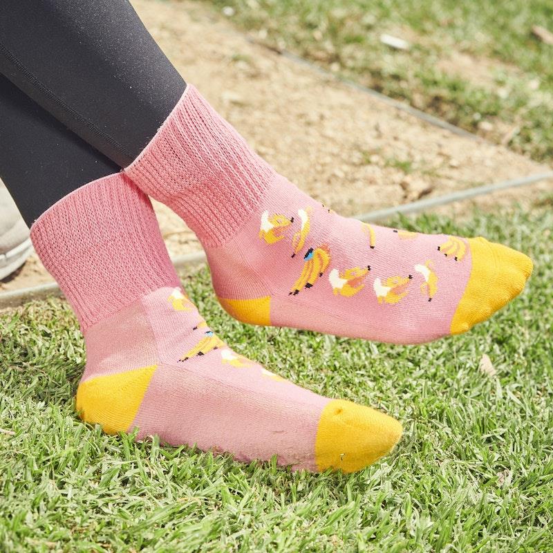 Glucology 6 Pack Fun Patterned Socks - Bananas, Avocado & Eggs (Small)