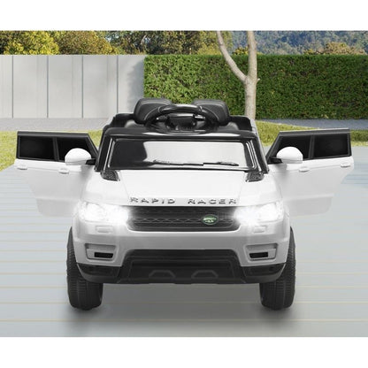 Mazam Kids Ride On Car - 12V Electric Remote Control Vehicle - White