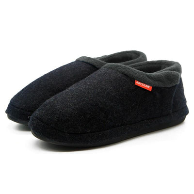 Archline Closed Back Slippers with Arch Support - Charcoal Marl Size 44