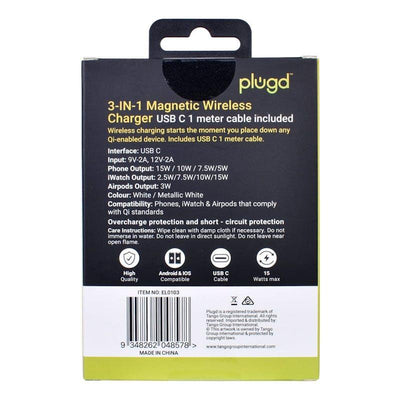 PLUGD 3-in-1 Wireless Charging Foldable Station for Apple MagSafe