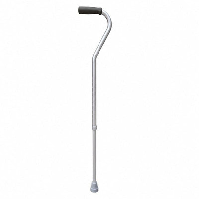 Livingstone Adjustable Swan Neck Walking Stick - Aluminium, 78-100 cm, Silver