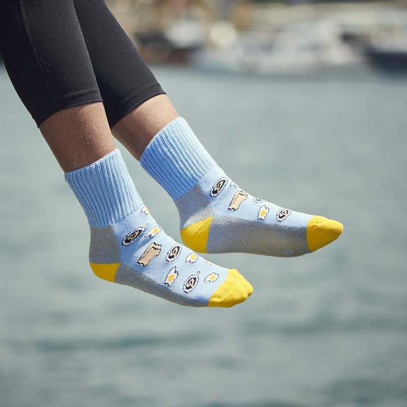Glucology 6 Pack Fun Patterned Socks - Bananas, Avocado & Eggs (Large)