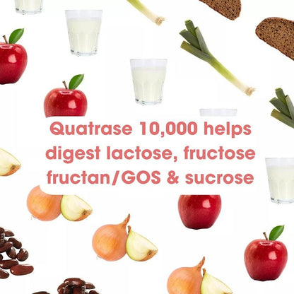 Intoleran Quatrase 10,000 - 108 Capsules for Comprehensive Food Intolerance Support