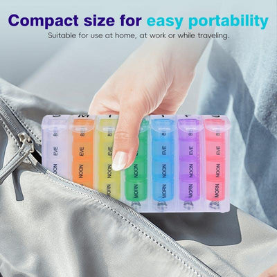 Flightmode 7 Day Travel Pill Box - Medicine Organizer with Daily Compartments - 1 Unit