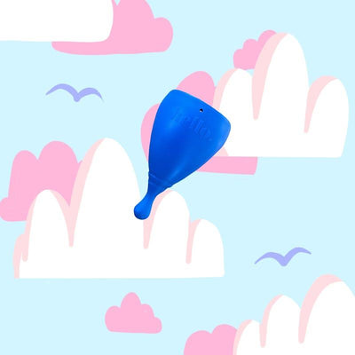 Hello Period High Cervix Cup Bright Blue MED - Reach with Ease