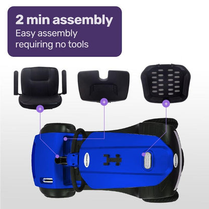 Equipmed Pathline Mid-Sized Electric Mobility Scooter - Blue