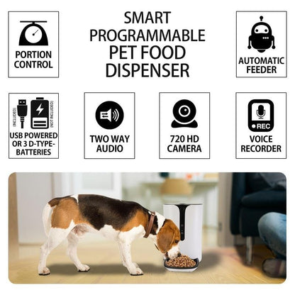 Lentek Smart Pet Feeder with 720p HD Video - 1 Unit