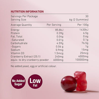 Unichi Cranberry Extract Gummy - 3 Packs for Women's Health