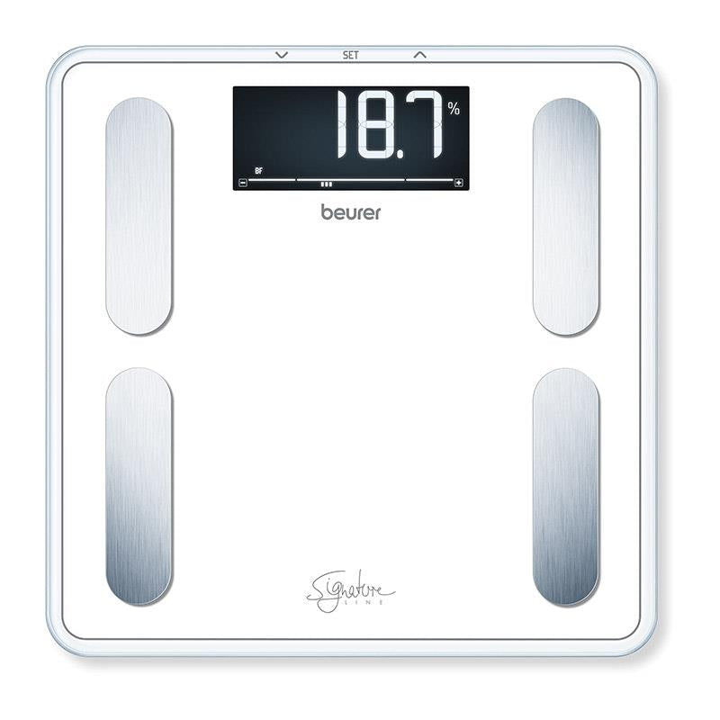 Beurer BF400W Digital Glass Body Fat Scale: Signature Line White 1 Unit - Your Health Tracker
