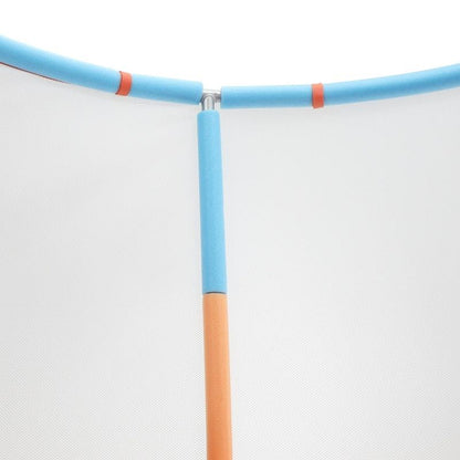 Mazam 60 Inch Kids Trampoline with Enclosure Safety Net and Horizontal Bar - Orange-Auzzi Store