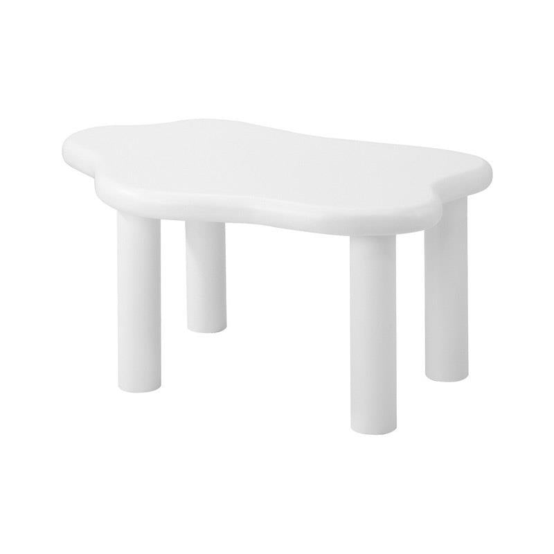 Oikiture Irregular White Coffee Table - Unique Sofa & Cafe Desk