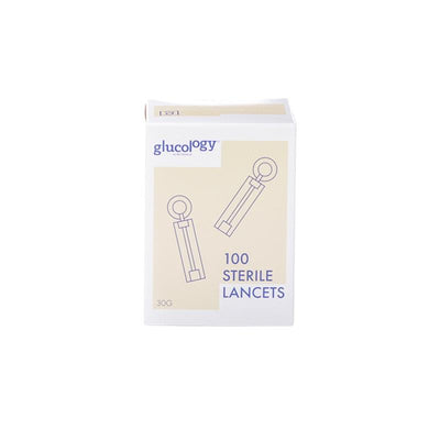 Glucology Sterile 30g Lancets - 100 Pack