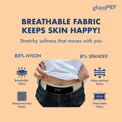 Glucology Insulin Pump Belt - Small, Beige