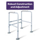 Equipmed Over Toilet Support Frame - Safety Grab Rail Aid (125Kg Max Capacity) – view 4 - Auzzistore