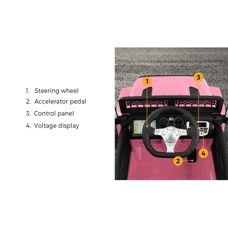 Mazam Kids Electric Ride On Car Jeep - Pink-Auzzi Store