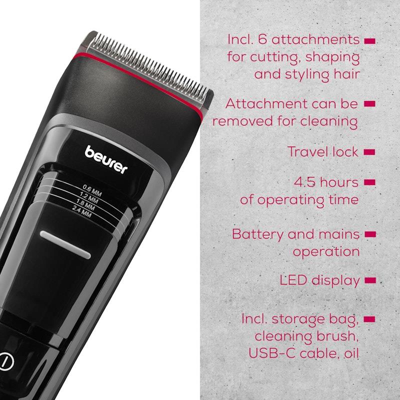Beurer MN5X Hair Clipper with 6 Attachments - 1 Unit-Auzzi Store
