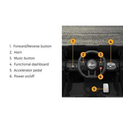 Mazam Kids Ride-On Car Jeep 12V Electric Remote Control Toy - Black-Auzzi Store