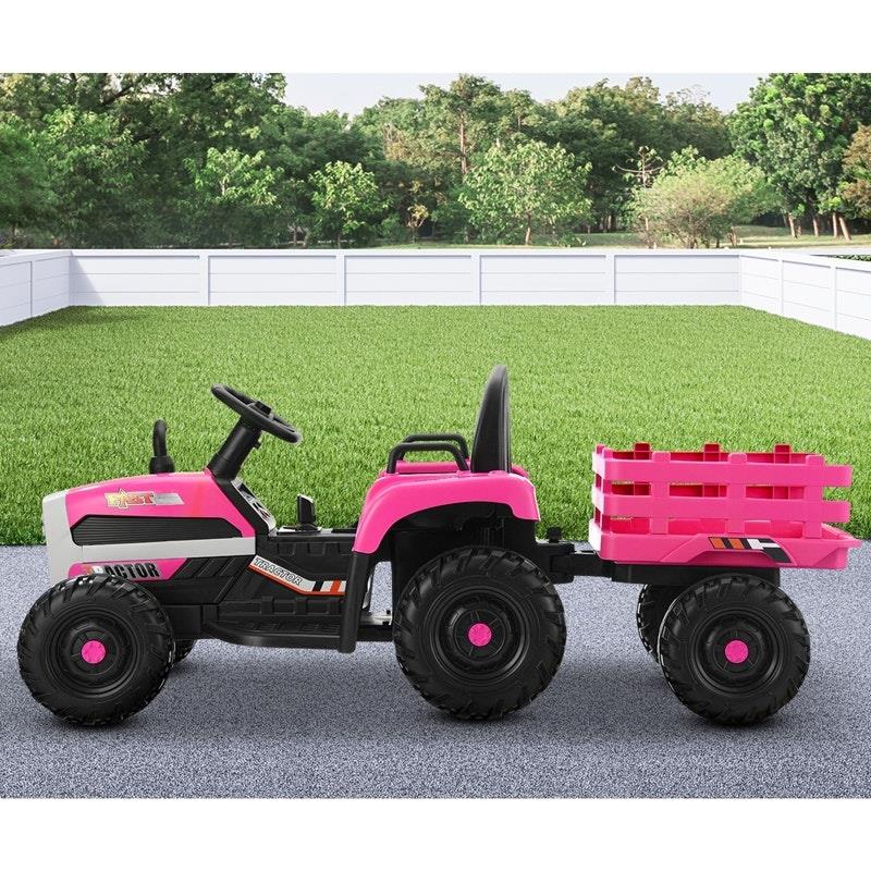 Mazam Kids 12V Electric Ride On Car Tractor with Remote Control - Pink-Auzzi Store