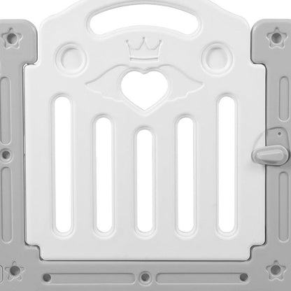 BoPeep Kids Playpen - 24 Panel Baby Safety Gate & Toddler Fence in Grey