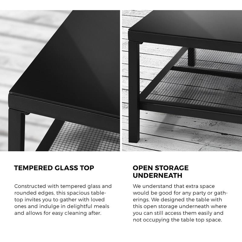 Livsip 4-Piece Outdoor Furniture Set - Garden Patio Lounge Sofa Table Chairs