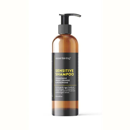 Essential Dog Sensitive Skin Care Pack - Shampoo, Conditioner, Balm & Dermal Scratch Spray 3x250ml, 1x50g