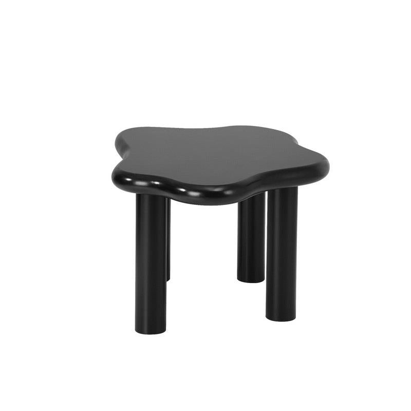 Oikiture Irregular Black Coffee Table - Unique Sofa & Cafe Desk