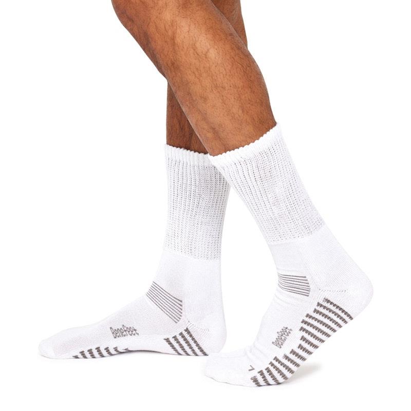 Benefeet Men's Bamboo Socks - White (10 Pairs, Size 11-14)-Auzzi Store