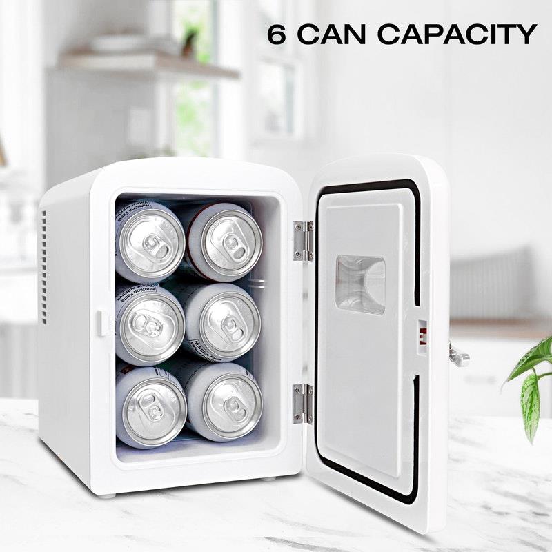 Koolatron Portable Mini Fridge White 4 Litre - Stylish & Versatile