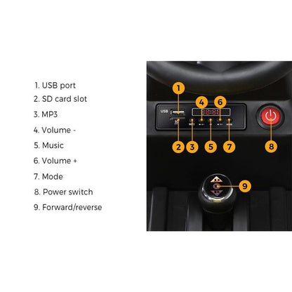 Mazam XL Ride On Tractor 12V Kids Electric Vehicle - Remote Control Red-Auzzi Store