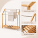 Clevinger Bamboo Towel Holder with 3 Rails & Shelf - 85cm – view 5 - Auzzistore