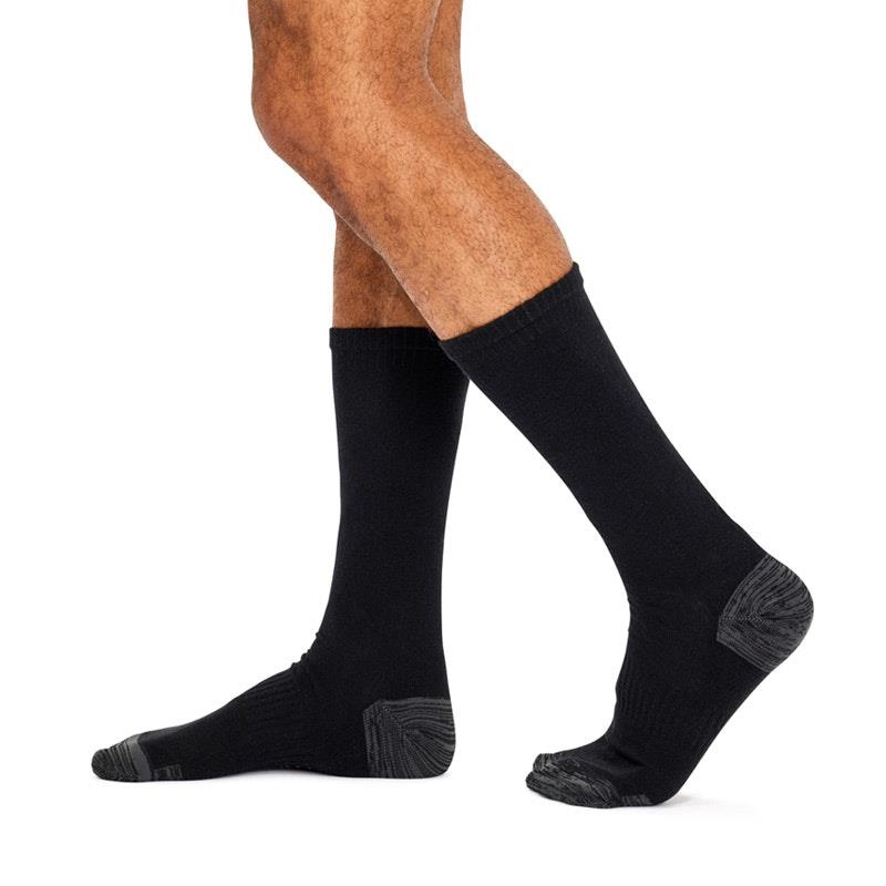 Jack of All Trades 12 Pairs of Men's Top to Toe Comfort Socks - Black Size 11-14-Auzzi Store